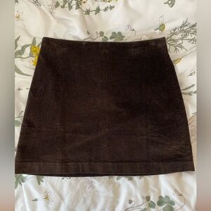 Madewell Brown Corduroy Mini Skirt
